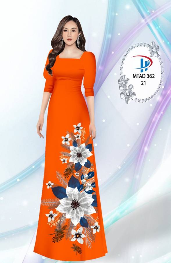 Vải Áo Dài Hoa In 3D AD MTAD362 9
